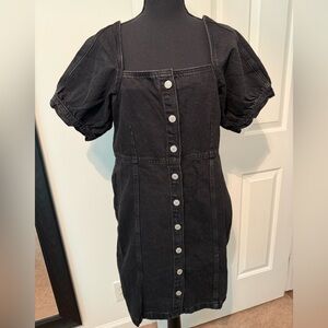 Levi's Black Denim Midi Dress